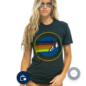 Aviator Nation SIGNATURE VENICE TEE - CHARCOAL